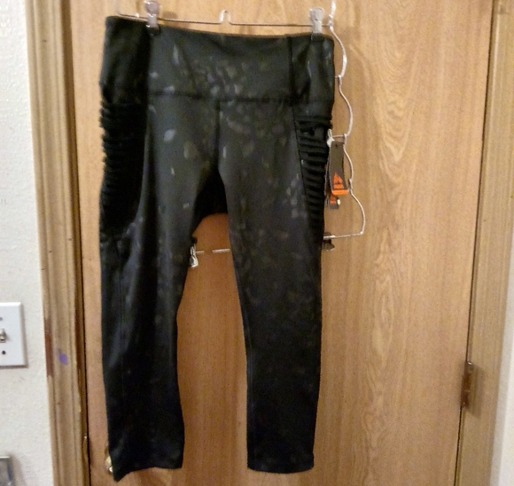 RBX Black High-Waisted Leggings - Picture 1 of 7